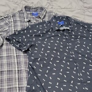 Apt. 9 Black and Gray Casual Button Down Shirts